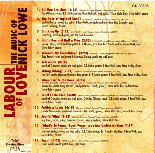 Various : Labour Of Love - The Music Of Nick Lowe (CD, Album)