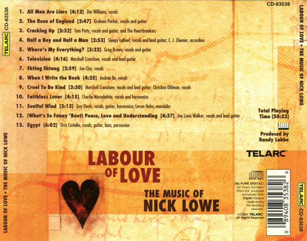 Various : Labour Of Love - The Music Of Nick Lowe (CD, Album)