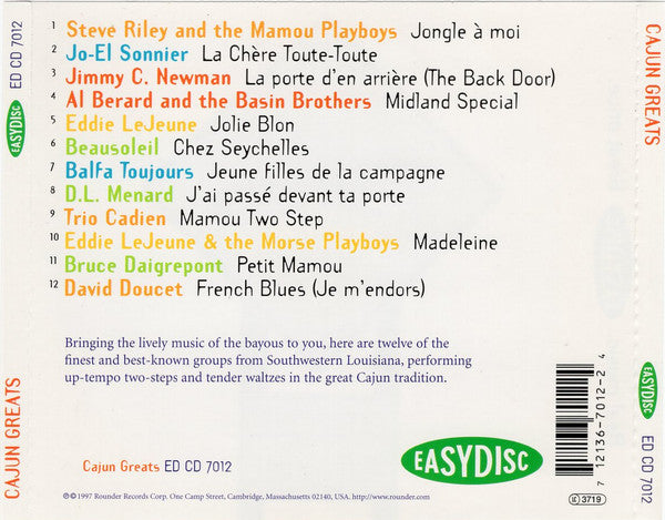 Various : Cajun Greats (CD, Comp)