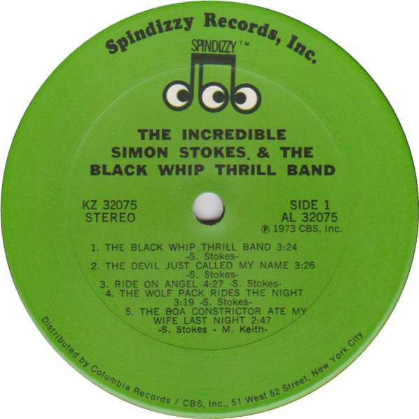 Simon Stokes & The Black Whip Thrill Band : The Incredible Simon Stokes & The Black  Whip Thrill Band (LP, Album)