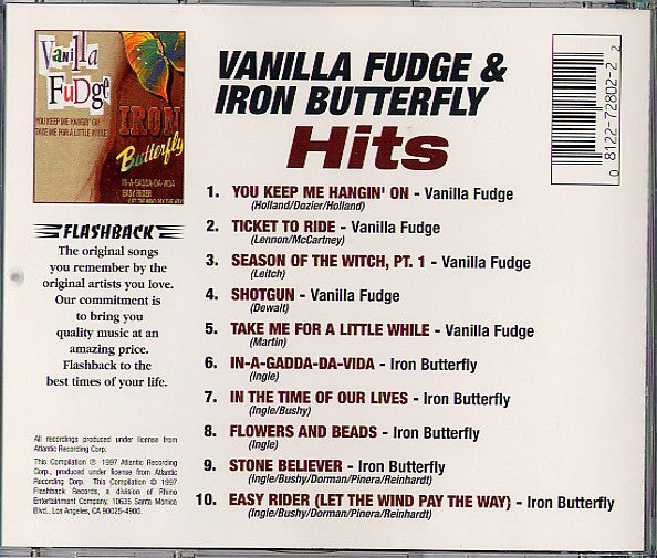Vanilla Fudge & Iron Butterfly : Vanilla Fudge & Iron Butterfly: Hits (CD, Comp)