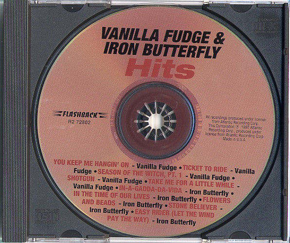Vanilla Fudge & Iron Butterfly : Vanilla Fudge & Iron Butterfly: Hits (CD, Comp)