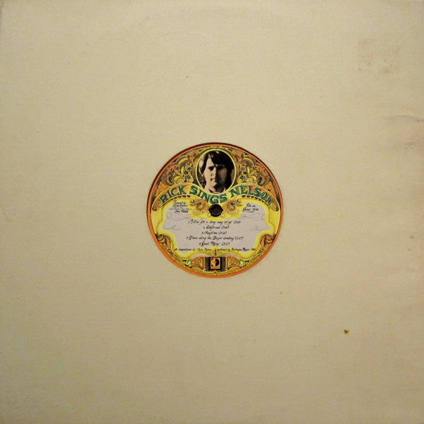 Rick Nelson & The Stone Canyon Band : Rick Sings Nelson (LP, Album, Glo)
