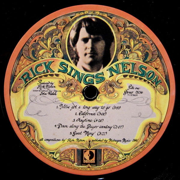 Rick Nelson & The Stone Canyon Band : Rick Sings Nelson (LP, Album, Glo)