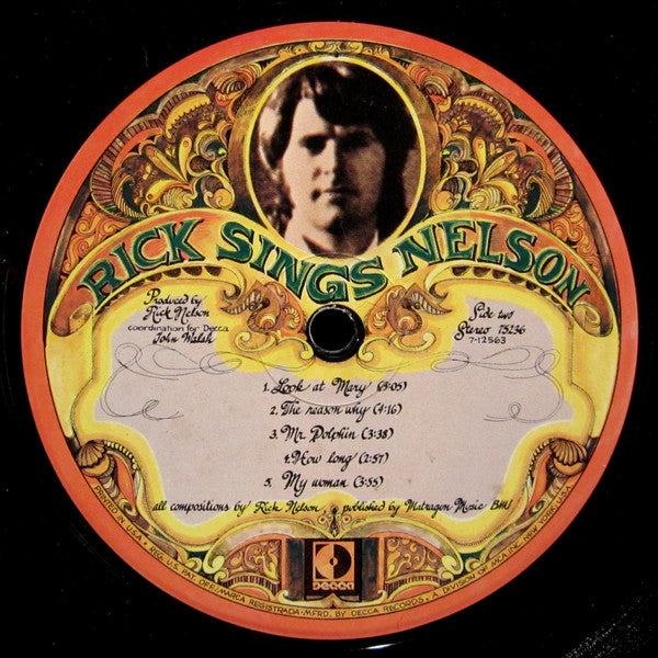 Rick Nelson & The Stone Canyon Band : Rick Sings Nelson (LP, Album, Glo)