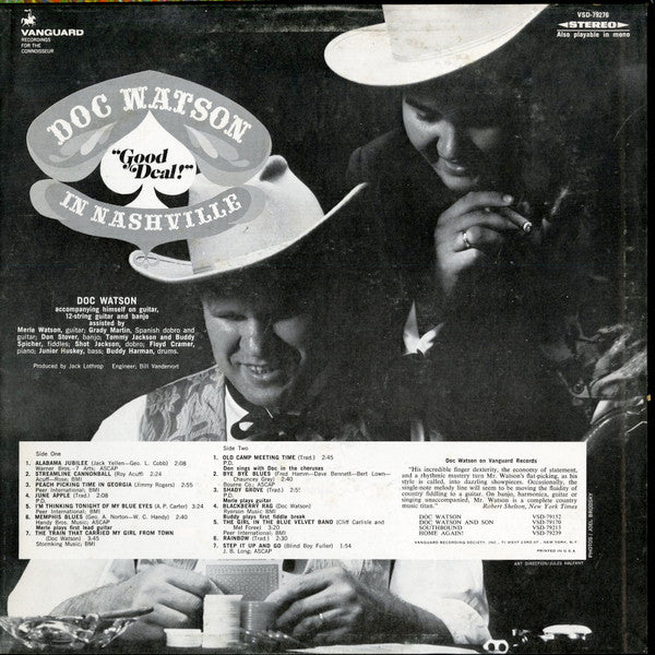 Doc Watson : Good Deal! Doc Watson In Nashville (LP, Album, Ste)