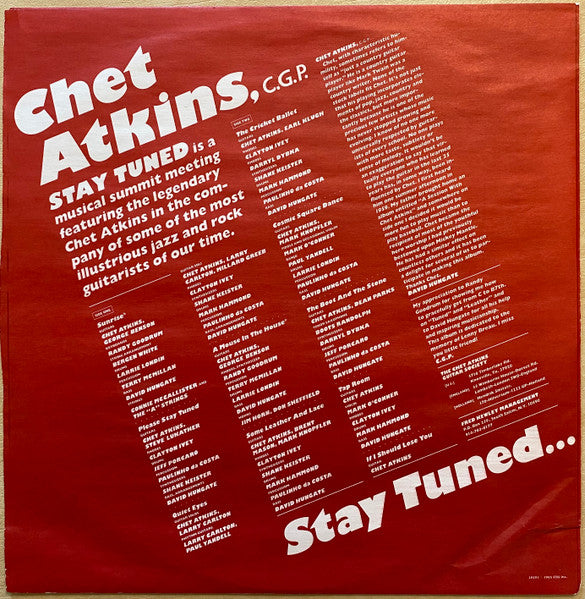 Chet Atkins, C.G.P.* : Stay Tuned (LP, Album, Car)