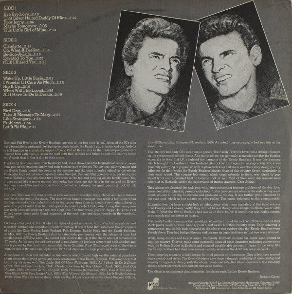 The Everly Brothers* : The Everly Brothers Greatest Hits (2xLP, Comp, RP)