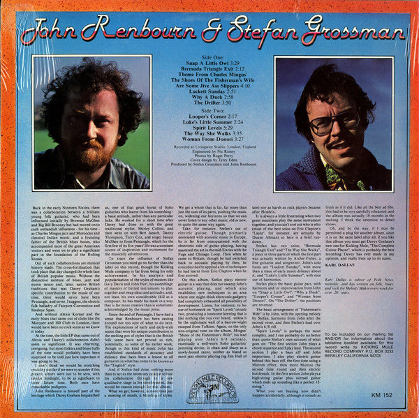 Stefan Grossman & John Renbourn* : Stefan Grossman & John Renbourn (LP, Album)