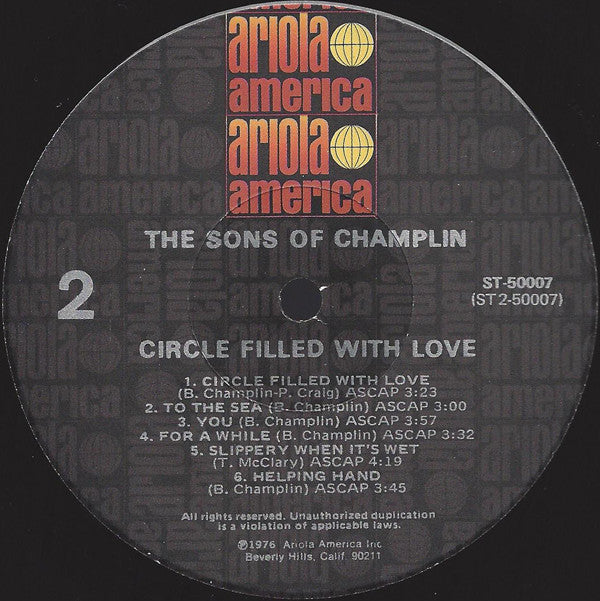 The Sons Of Champlin : A Circle Filled With Love (LP, Album, Jac)