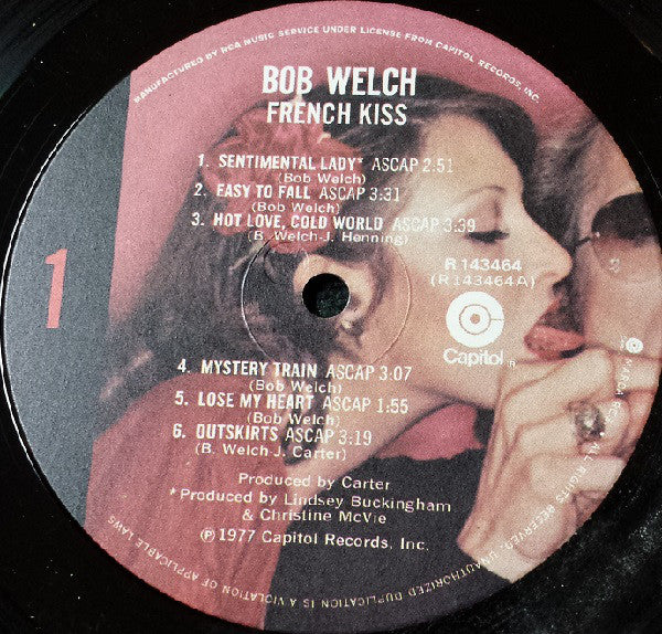 Bob Welch : French Kiss (LP, Album, Club)