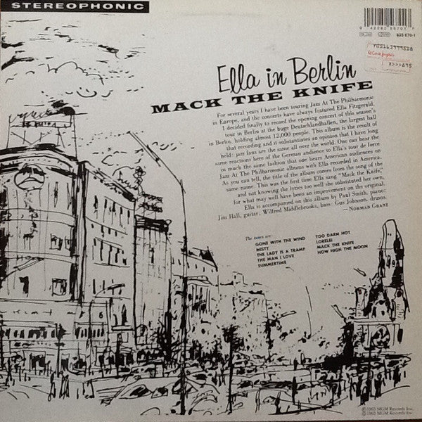 Ella Fitzgerald : Mack The Knife - Ella In Berlin (LP, Album, RE)