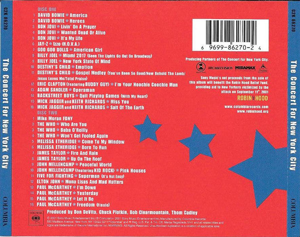 Various : The Concert For New York City (2xCD, Album)