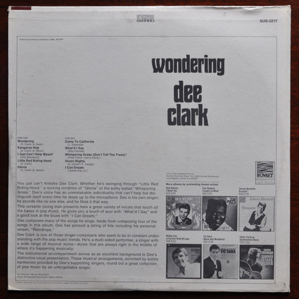 Dee Clark : Wondering (LP, Album, Comp)