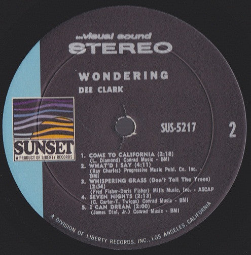 Dee Clark : Wondering (LP, Album, Comp)