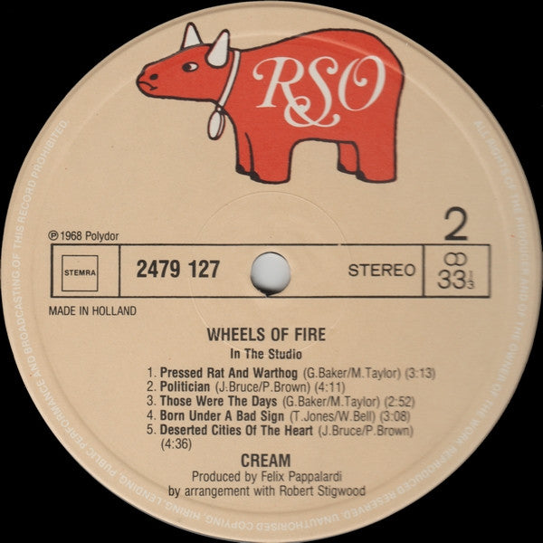 Cream (2) : Wheels Of Fire (2xLP, Album, RE)