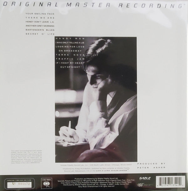 James Taylor (2) : JT (LP, Album, Ltd, Num, RE, RM, 180)