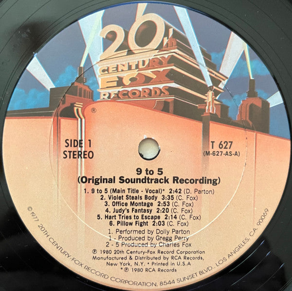 Charles Fox : "9 To 5" (Original Soundtrack Recording) (LP, Album, Club, CRC)