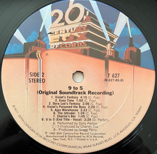 Charles Fox : "9 To 5" (Original Soundtrack Recording) (LP, Album, Club, CRC)