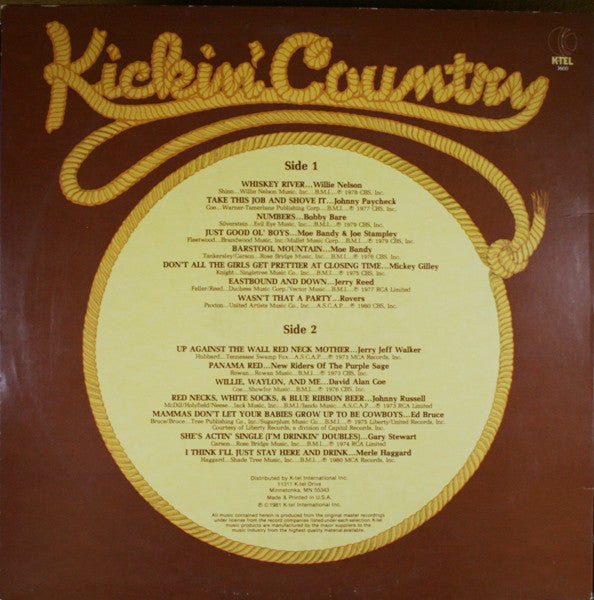 Various : Kickin' Country (LP, Comp, 19 )