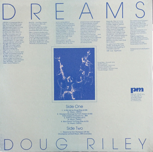 Doug Riley : Dreams (LP, Album)