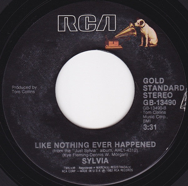 Sylvia (7) : Nobody / Like Nothing Ever Happened (7", Single, RE, Styrene)