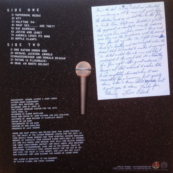 Lewis Black : Luther Burbank Performing Arts Center Blues (LP, Album)