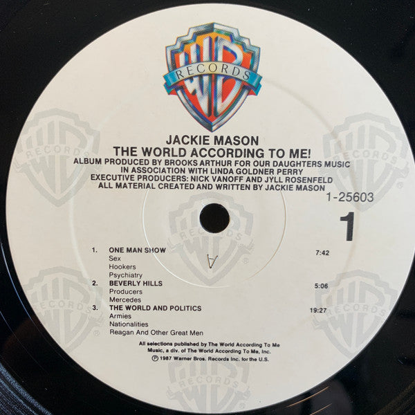 Jackie Mason : The World According To Me! (LP, All)