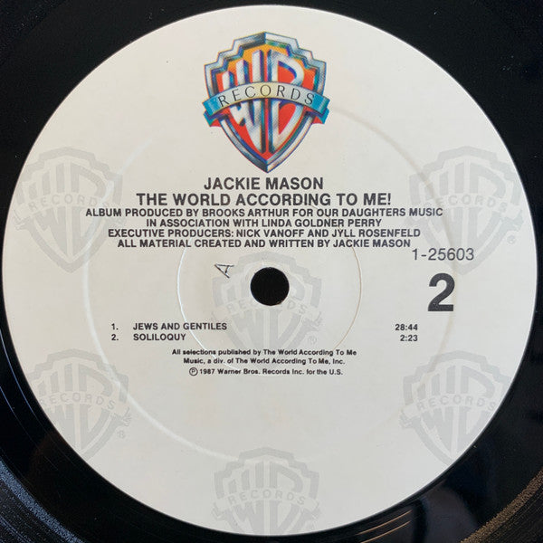Jackie Mason : The World According To Me! (LP, All)