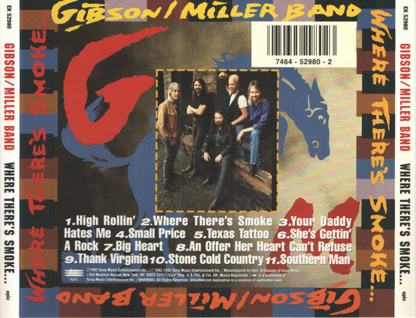 Gibson/Miller Band : Where There's Smoke... (CD, Album)