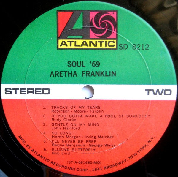 Aretha Franklin : Soul '69 (LP, Album, MO )