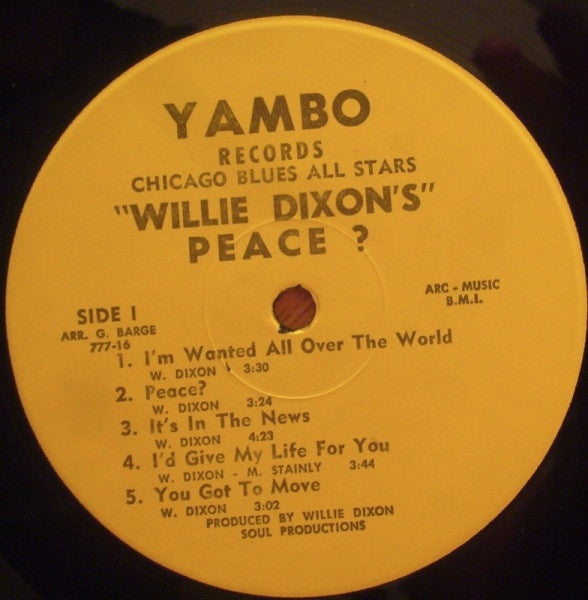 Willie Dixon : Peace? (LP, Album)