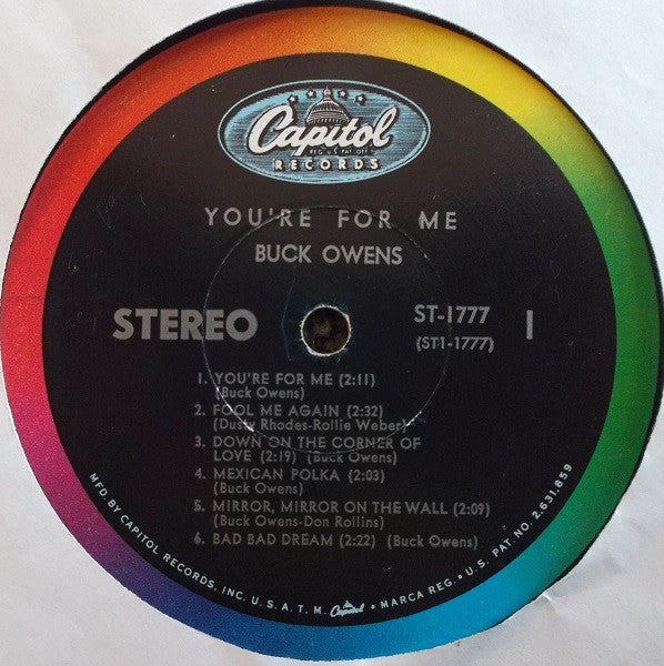 Buck Owens : You're For Me (LP, Album)