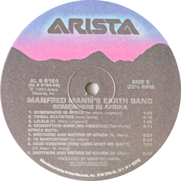 Manfred Mann's Earth Band : Somewhere In Afrika (LP, Album, Ind)