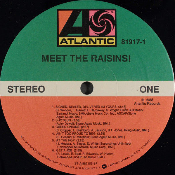 The California Raisins : Meet The Raisins! (LP, Album, Spe)