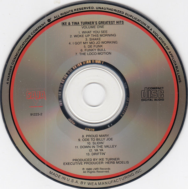 Ike & Tina Turner : Greatest Hits - Volume One (CD, Comp, RE)