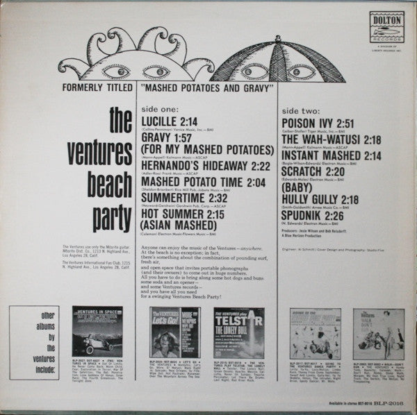 The Ventures : Beach Party (LP, Album, Mono, RE)