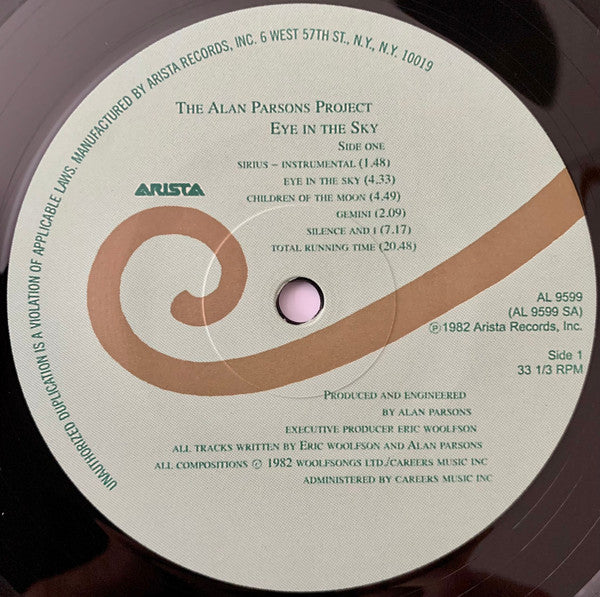 The Alan Parsons Project : Eye In The Sky (LP, Album, RE, RM, 180)