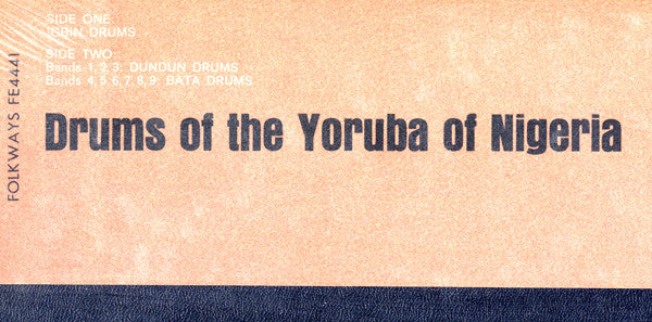 Yoruba (2) : Drums Of The Yoruba Of Nigeria (LP, Album)