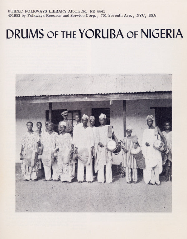 Yoruba (2) : Drums Of The Yoruba Of Nigeria (LP, Album)