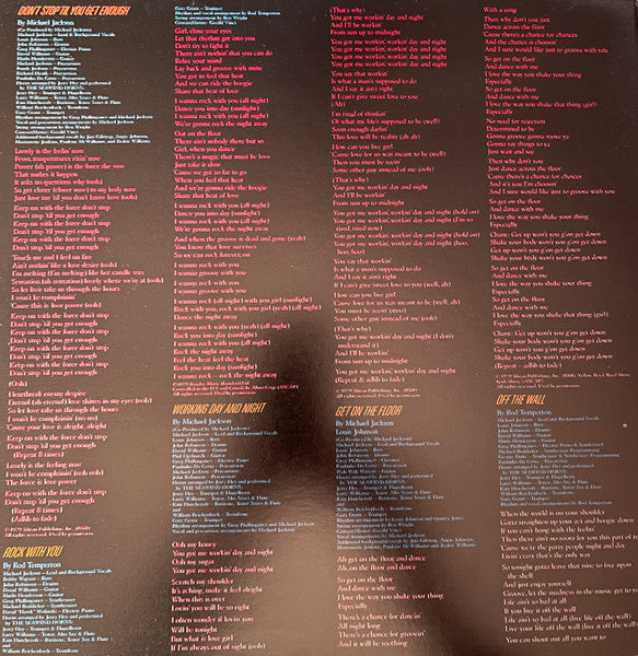 Michael Jackson : Off The Wall (LP, Album, RE, Car)