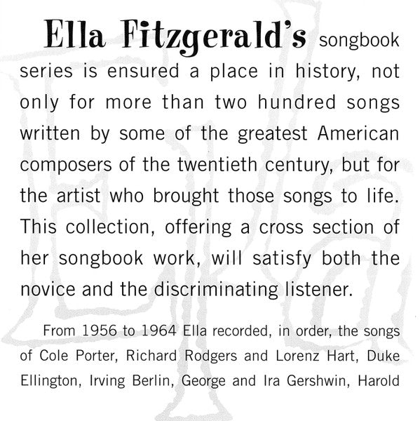 Ella Fitzgerald : The Best Of The Song Books (CD, Comp, Mono, RM, UML)