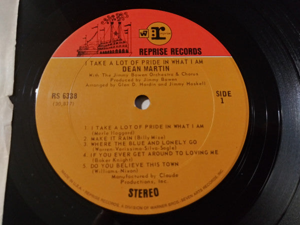 Dean Martin : I Take A Lot Of Pride In What I Am (LP, Album, Ter)