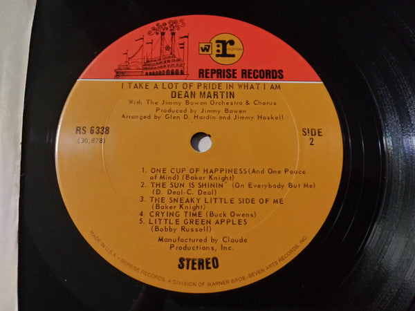 Dean Martin : I Take A Lot Of Pride In What I Am (LP, Album, Ter)