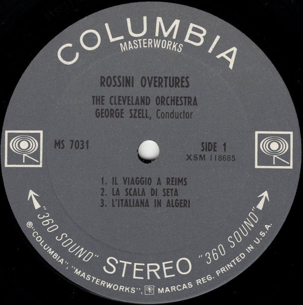 Rossini* - George Szell / The Cleveland Orchestra : Rossini Overtures (LP, Album)