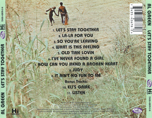 Al Green : Let's Stay Together (CD, Album, RE, RM)