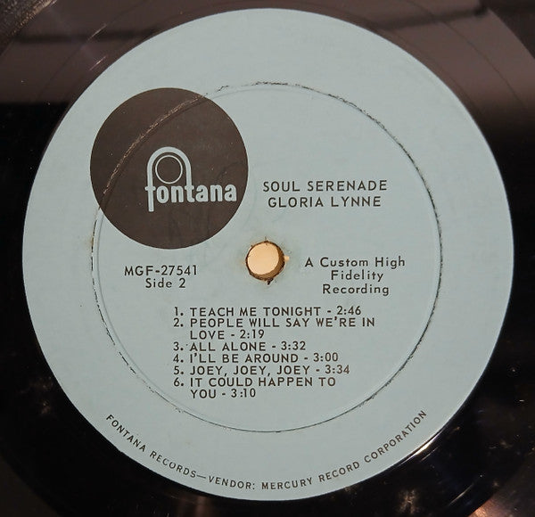 Gloria Lynne : Soul Serenade (LP, Album, Mono)