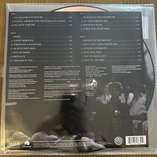 Harry Gregson-Williams : Gladiator II (Music From The Motion Picture) (2xLP, Album, RSD, Ltd, Pic)