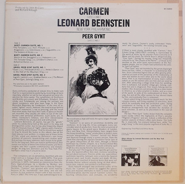 Bernstein*, New York Philharmonic : Carmen (Suites 1 And 2) / Peer Gynt (Suites 1 And 2) (LP, Album)