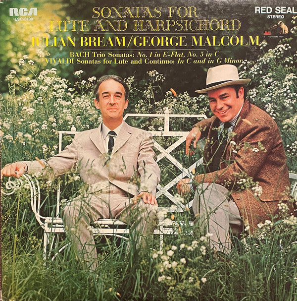 Julian Bream / George Malcolm, Bach* / Vivaldi* : Sonatas For Lute And Harpsichord (LP, Album)